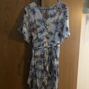 NWT Maxi Romper with high low skirt